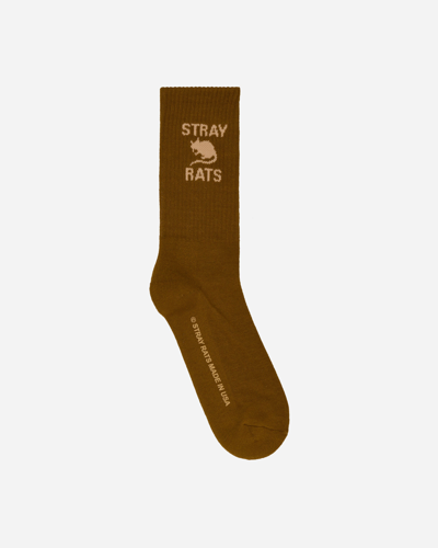 Stray Rats Logo Socks Forest In Green