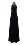 ZUHAIR MURAD EMBELLISHED CADY HALTER GOWN