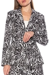 Alexia Admor Olya Blazer In Zebra