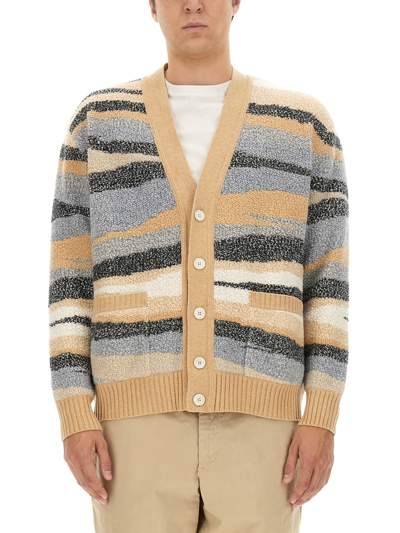 Missoni Zigzag-jacquard Wool Cardigan In Multicolour