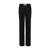 Dolce & Gabbana Flared Wool Pants With Logo Tag In Black