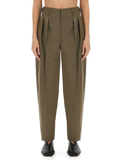 Lemaire Pants With Pleats In Brown