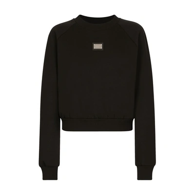Dolce & Gabbana Technical Jersey Sweatshirt In Black