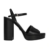 Dolce & Gabbana Dg Leather Platform Sandals In Black