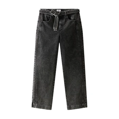 Woolrich Jeans With Removable Belt In Black