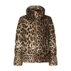 Dolce & Gabbana Leopard Print Stand Collar Puffer Jacket In Leo_new