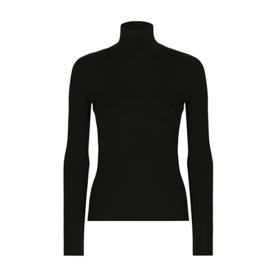 Dolce & Gabbana Cashmere Turtle-neck Jumper In Black