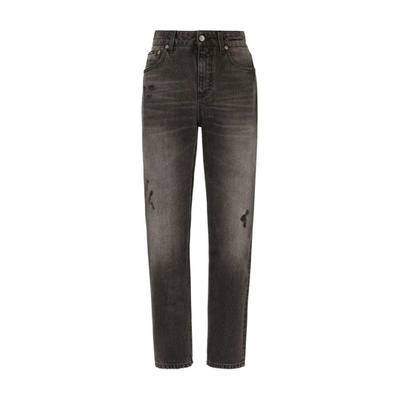 Dolce & Gabbana High-waisted Boyfriend Jeans In Combined_colour