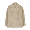 Dolce & Gabbana Vintage-look Double-breasted Wool And Cotton Pea Coat In Grey_beige_2