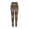 Dolce & Gabbana Leopard-print Charmeuse Leggings In Jacquard