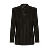Dolce & Gabbana Jacket In Pinstripe Stretch Wool In Striped