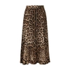 DOLCE & GABBANA LEOPARD-PRINT CADY CIRCLE SKIRT