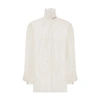 Dolce & Gabbana Floral Lace Turtle-neck Blouse In Very_light_cream_whi