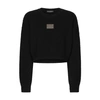 Dolce & Gabbana Wool And Cashmere Round-neck Sweater In Black