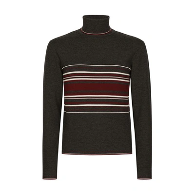 Dolce & Gabbana Wool Turtle-neck Sweater In Combined_colour