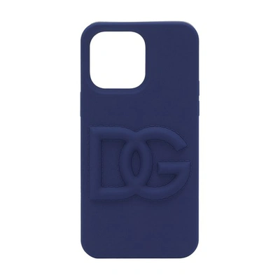 Dolce & Gabbana Iphone 14 Pro Max Cover In Blu_china