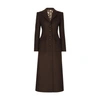 Dolce & Gabbana Long Wool-cashmere Coat In Dark_brown_4