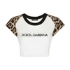 Dolce & Gabbana Leopard Print Round-necked T-shirt In White