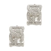 DOLCE & GABBANA RHINESTONE EARRINGS WITH DG LOGO