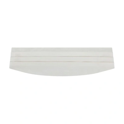 Dolce & Gabbana Silk Satin Cummerbund In White