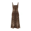 Dolce & Gabbana Leopard-print Calf-length Cady Dress In Leo_new