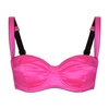 Dolce & Gabbana Satin-finish Balconette-style Bra In Fuxia