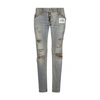 DOLCE & GABBANA WASHED DENIM JEANS WITH RIPS