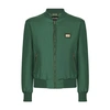 Dolce & Gabbana Nylon Jacket With Branded Tag In Green