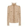 Dolce & Gabbana Blouse In Logoed Floral Lace In Sand_2