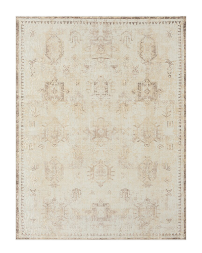Lr Home Melody Waterproof Traditional Geometric Area Rug In Beige