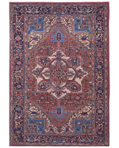 Weave & Wander Birchlawn Transitional Medallion Accent Rug In Red
