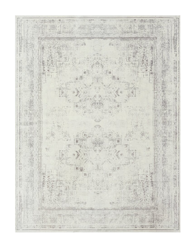 Lr Home Melody Waterproof Distressed Medallions Area Rug In Gray