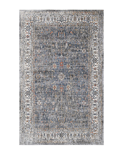 Ar Rugs Vermont Glidel Bordered Runner Rug In Charcoal