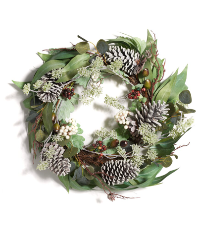 Safavieh Faux 24in Eucalyptus & Berries Wreath