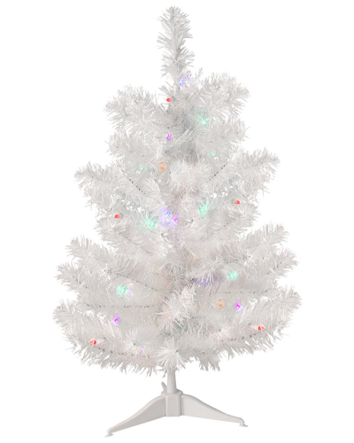 Northlight 2ft Pre-lit Medium Snow White Pine Artificial Christmas Tree