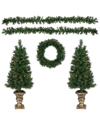 Northlight 5pc Pre-lit Norwich Pine Artificial Christmas Tree