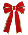 Northlight 25x37in Giant 3d 4-loop Velveteen Christmas Bow