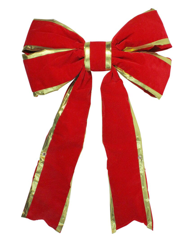 Northlight 25x37in Giant 3d 4-loop Velveteen Christmas Bow
