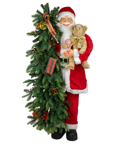 Northlight 48in Musical Santa Claus With Lighted Christmas Tree