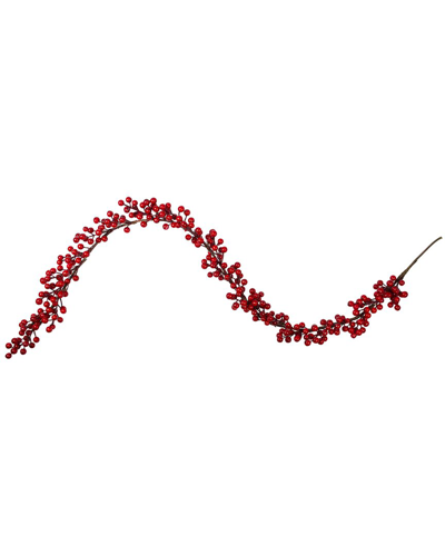 Northlight 5ft Shiny Berries Artificial Twig Christmas Garland In Red
