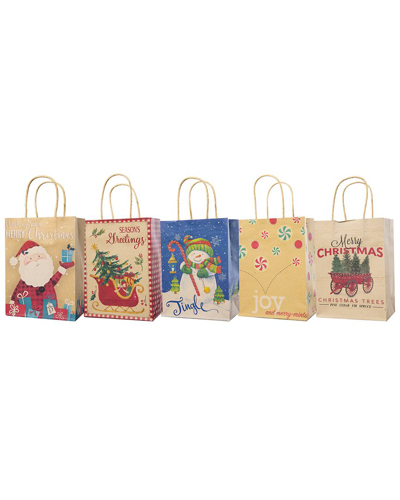 Northlight Pack Of 15 Assorted Medium Christmas Gift Bags