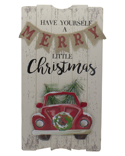 Northlight 24in Lighted Merry Little Christmas Vintage Wall Plaque