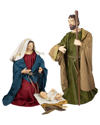 NORTHLIGHT NORTHLIGHT 3PC HOLY FAMILY NATIVITY CHRISTMAS FIGURINE SET