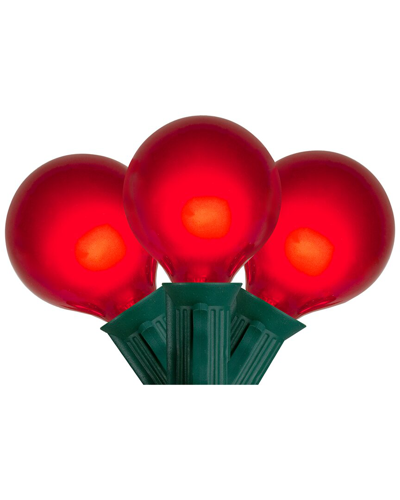 Northlight Set Of 15 Satin G50 Globe Christmas Lights In Red