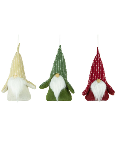 Northlight Set Of 3 Standing Plush Gnome Christmas Figures