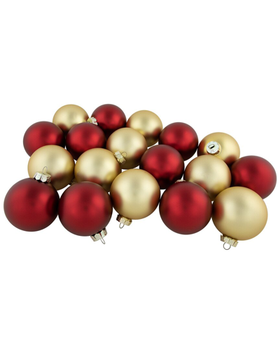 Northlight 72ct Matte Glass Christmas Ball Ornaments In Multi