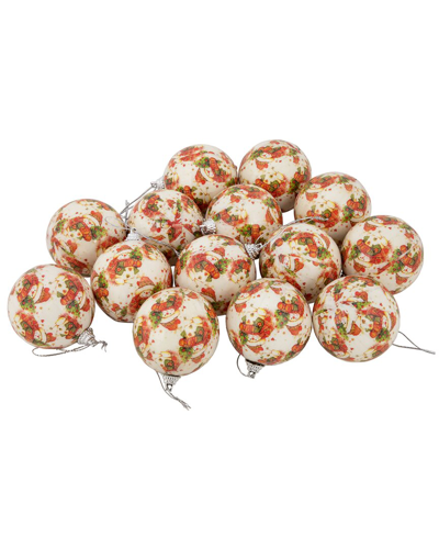 Northlight 14pc Snowman Decoupage Christmas Ball Ornament In Multi