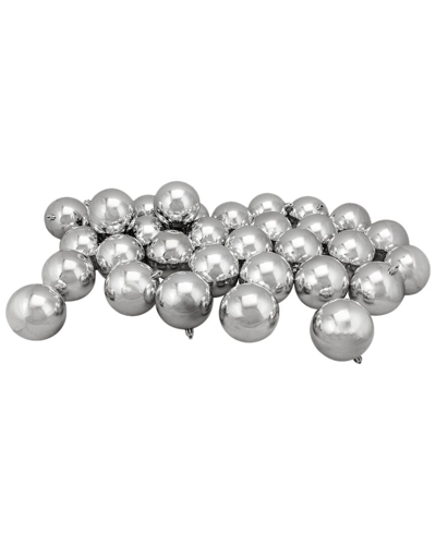 Northlight 32ct Shiny Shatterproof Christmas Ball Ornaments In Metallic