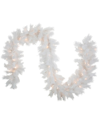 Northlight 9ft Pre-lit White Alaskan Pine Artificial Christmas Garland