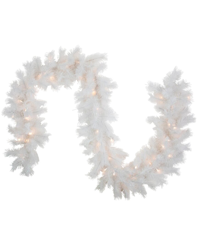 Northlight 9ft Pre-lit White Alaskan Pine Artificial Christmas Garland